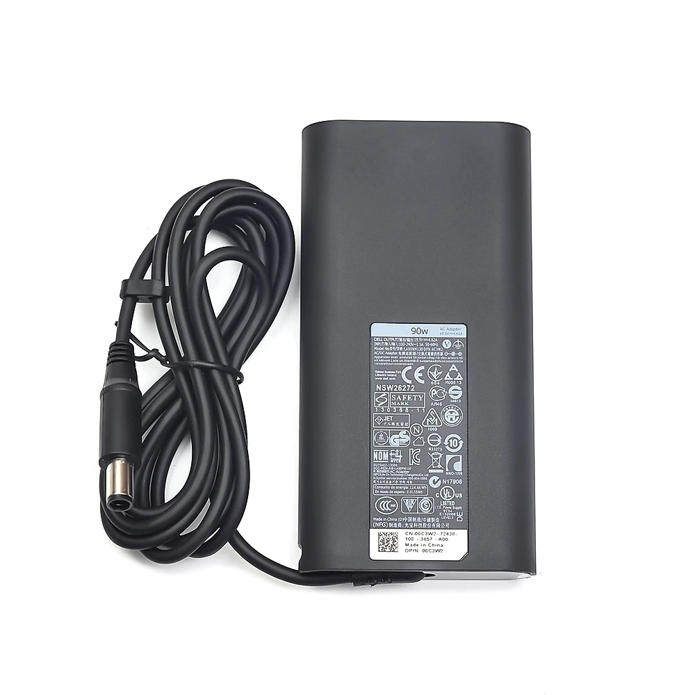 19.5V 4.62A 90W 노트북 어댑터 AC 충전기 (DELL 14R 15R 552 7520 14Z 17R 5720 E6400 E7440 LA90PM111 DA90PM111 호환)