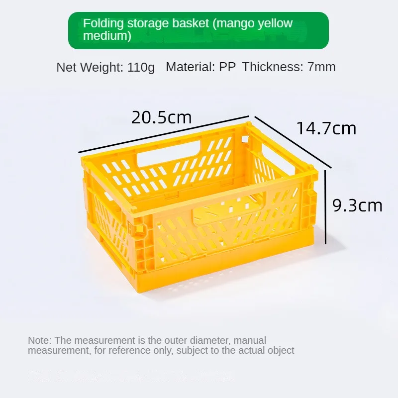 Description Picture 3 of itemNew Mini Storage Basket Foldable Home Desktop Clutter Organizer Dormitory Portable Multifunctional Solid Color Storage Basket
