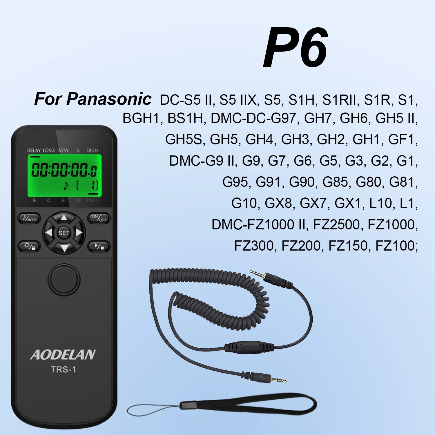 Mode Panasonic Fz300 AODELAN DMW-RSL1 Intervalometer Timer Remote