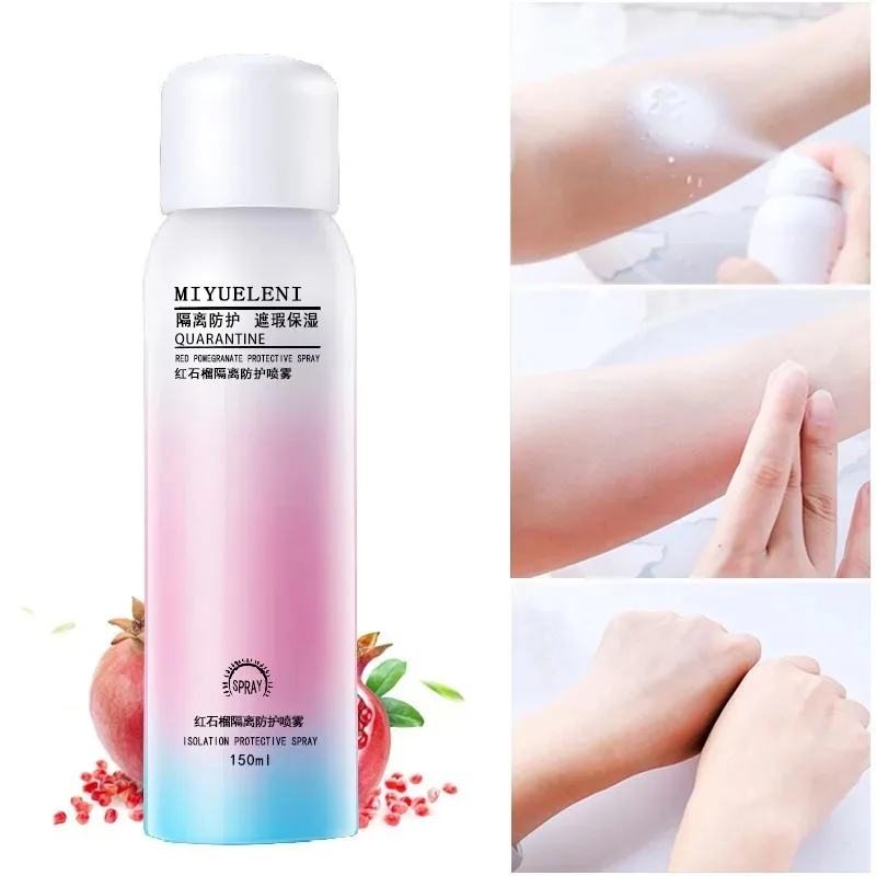 Red Pomegranate Isolation Protection Refreshing Moisturizing Waterproof and Sweatproof Carry Isolation Protection Spray