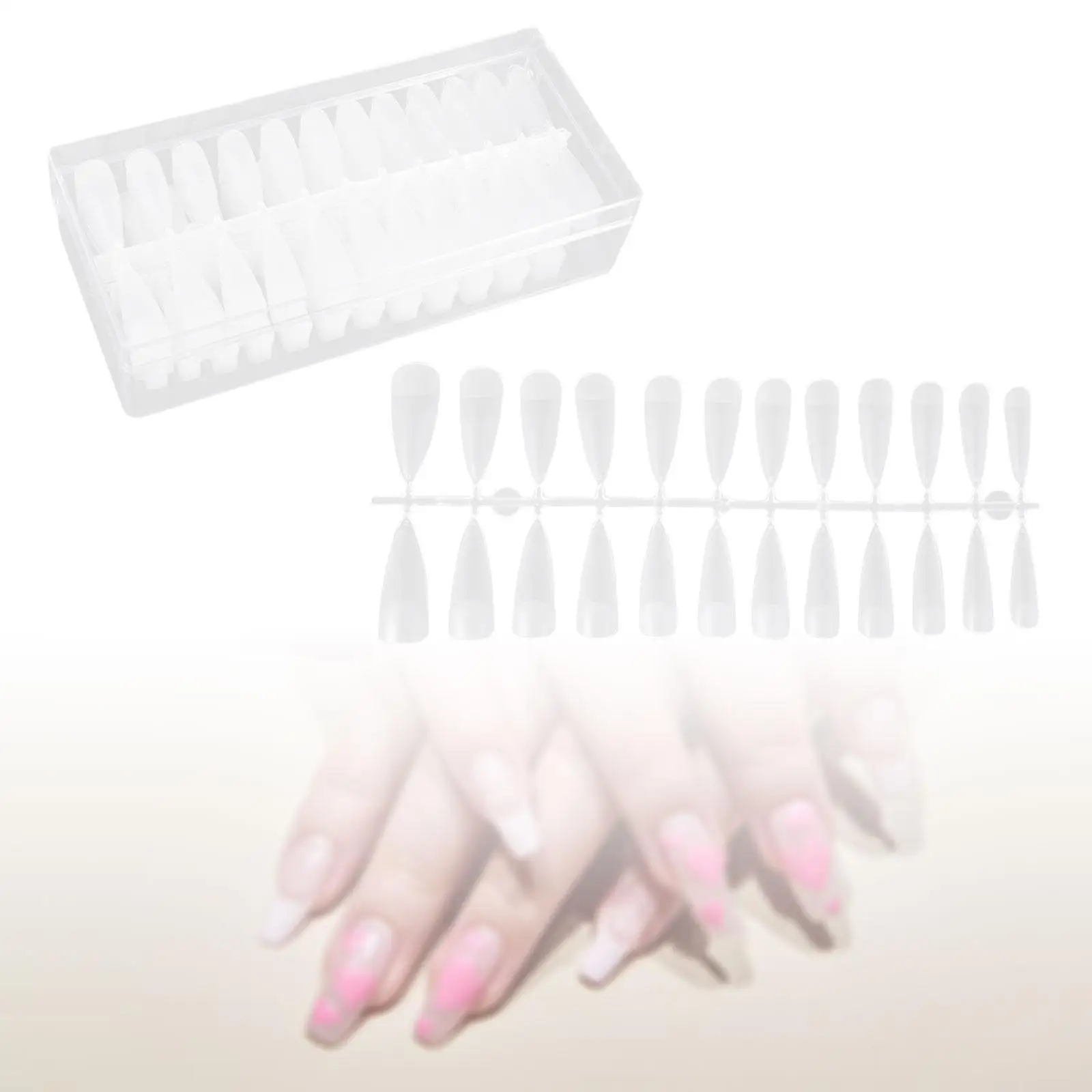 240Pcs Gel Nail Tips Full Cover False Nail Tips Fake Gel Nail Tips for Salon Gift