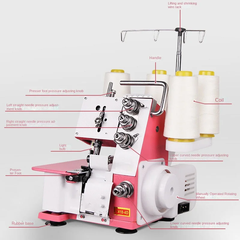 4 스레드 오버록 재봉틀, 업그레이드된 오버록 재봉틀, 데스크탑 오버록 재봉틀, 소형 재봉틀