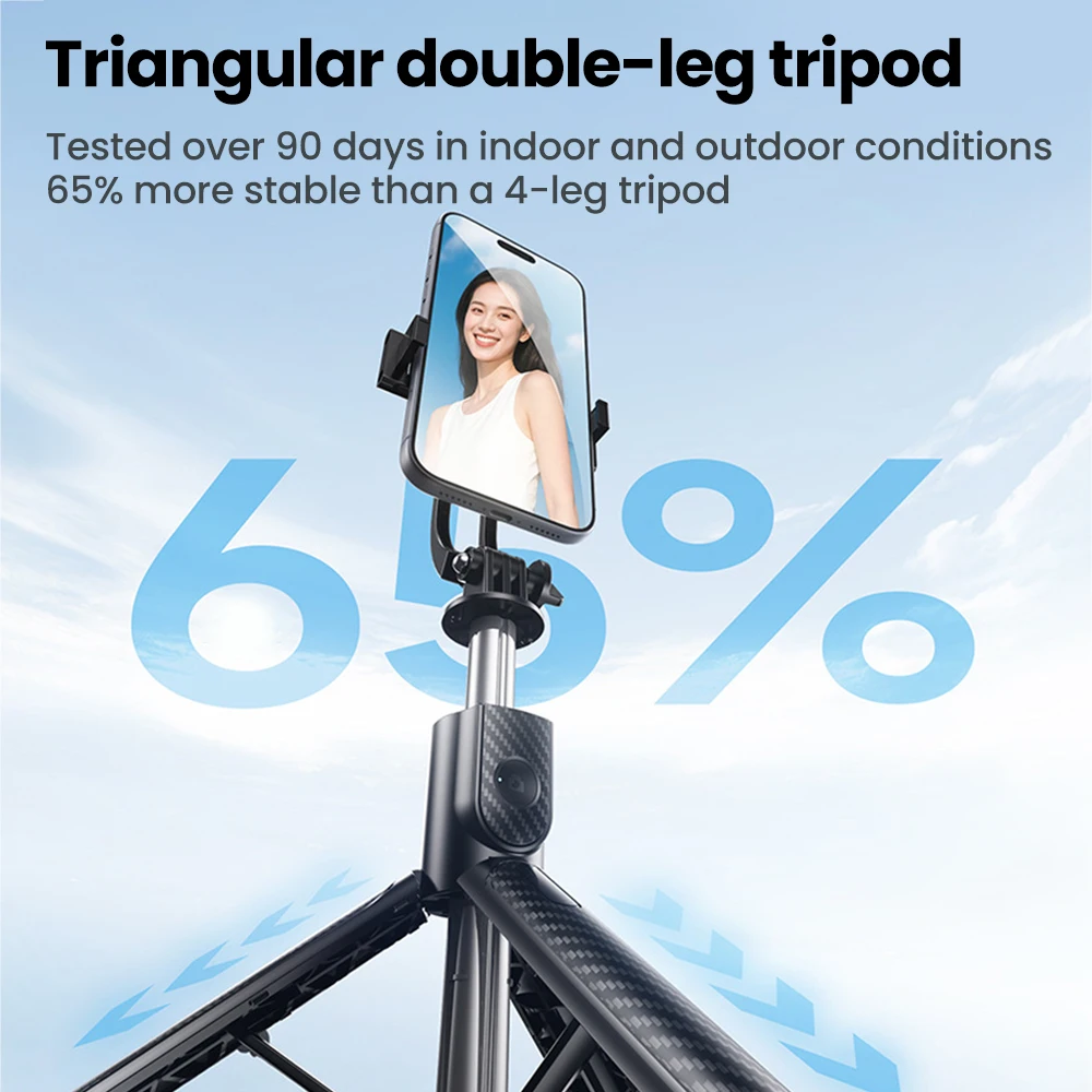 Portable Selfie Stick For Smartphones Telescopic Travel Handheld Tripod Mini Bluetooth Remote Extendable Phone Stand_voghion.com