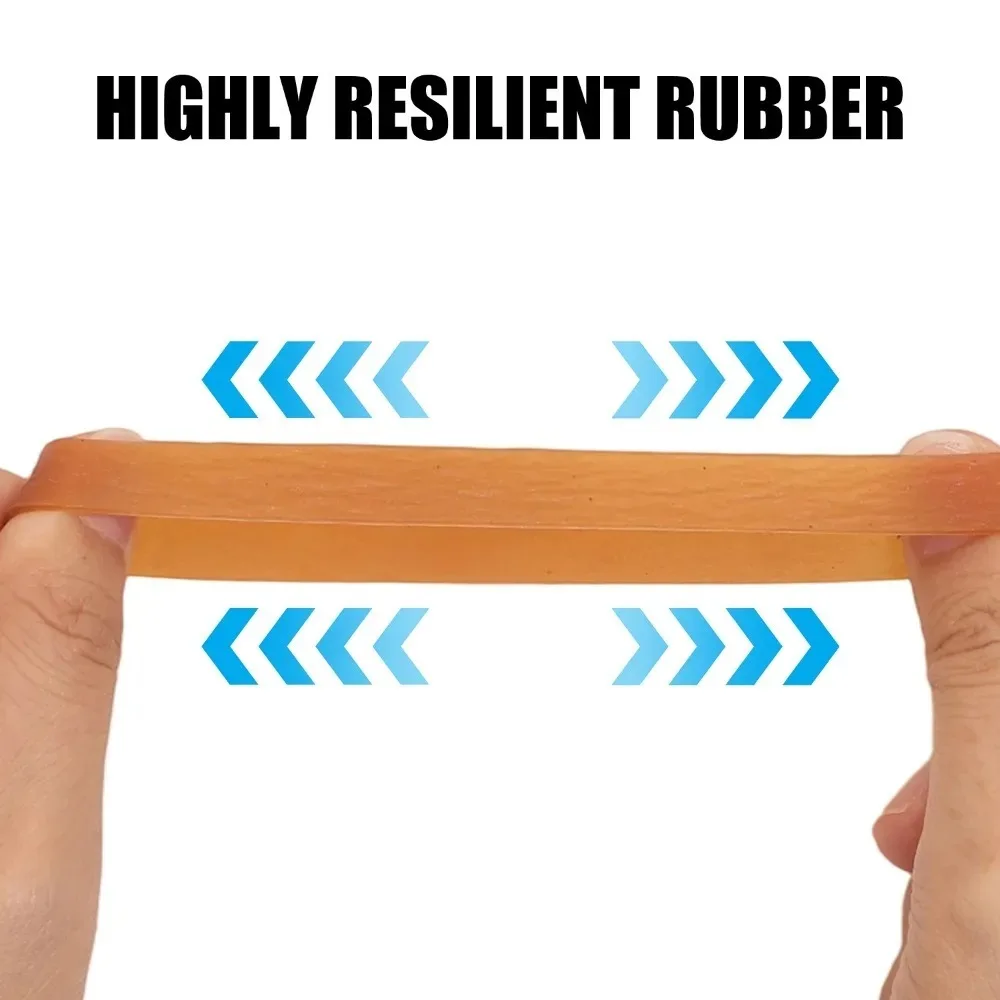 Multipurpose Wide Elastic Yellow Rubber Bands - Large, Stretchable & Durable
