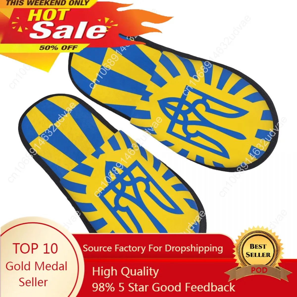 

Indoor Ukraine Flag Warm Slippers Winter Home Plush Slippers Fashion Home Soft Fluffy Slippers