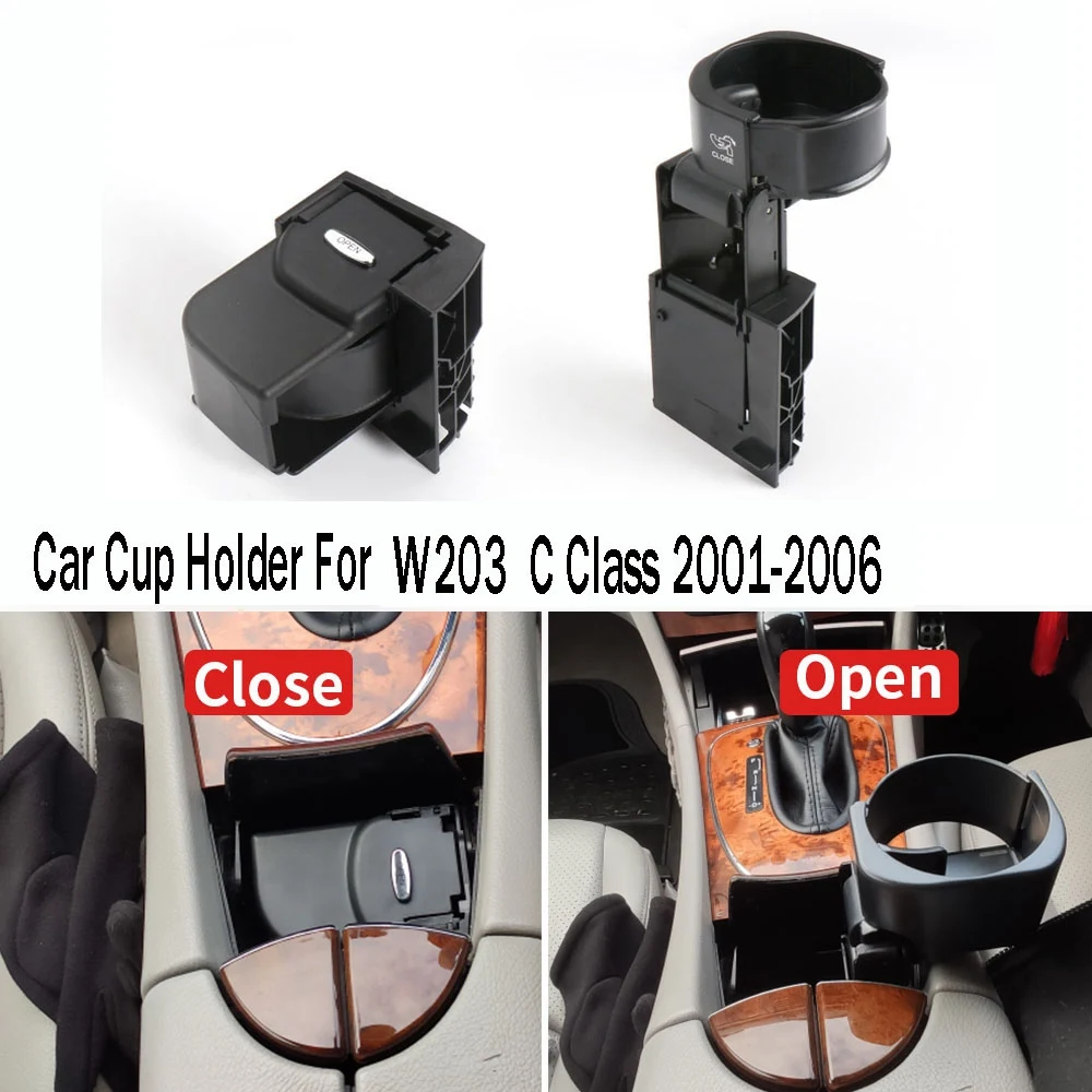 QB-자동차 컵 홀더 차량용 음료수 병 홀더 메르세데스 W203 C 클래스 2001-2006 용 센터 콘솔 팔걸이 컵 홀더