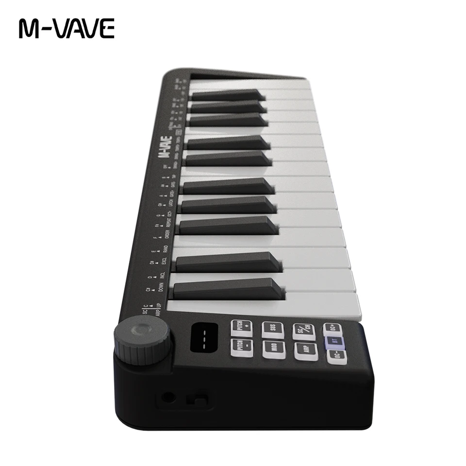 ワイヤレス MIDIキーボード M-Vave SMK25 【新品未使用】 M-vave SMK-25 Mini MIDI Keyboard 25 Velocity-sensitive Keys