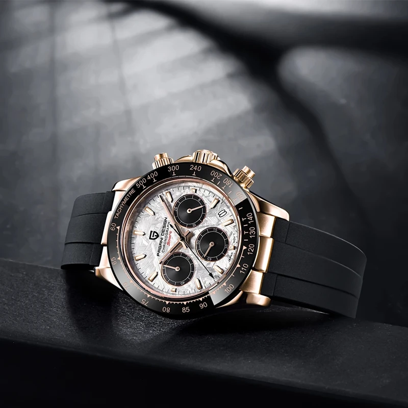 【新品】Pagani Design クロノグラフ エキゾチックダイヤル　レザー 40mm New V2 PAGANI DESIGN Men's Quartz Watches Sapphire