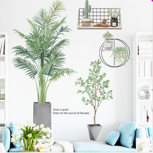 Cserélhető Anemonok Váza Vinil Fali Matricák A Nappali Hálószoba Kanapé Háttér Otthoni Dekoráció - Image 3