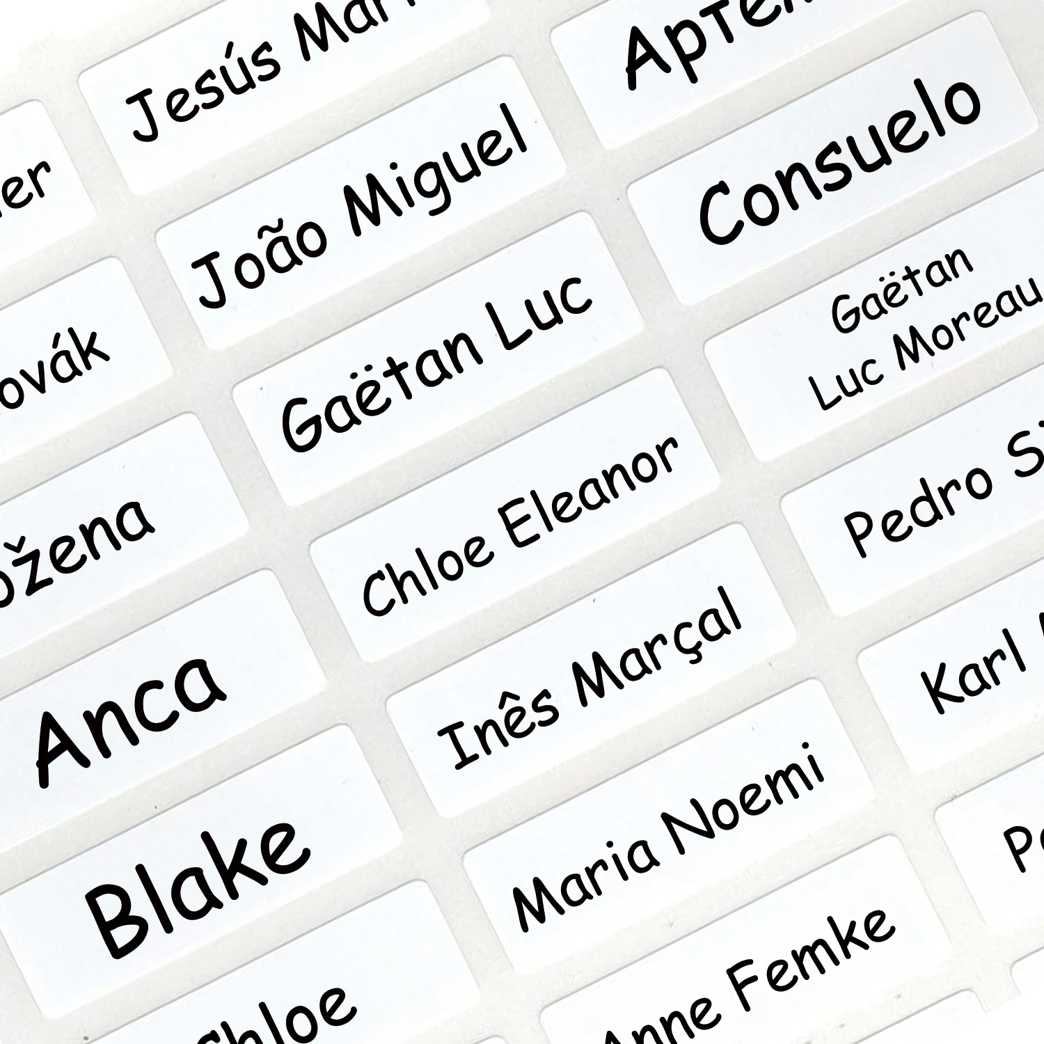 Personalized Name Stickers Custom Waterproof White Labels Stick on Tag Kids Teacher Parents School Daycare