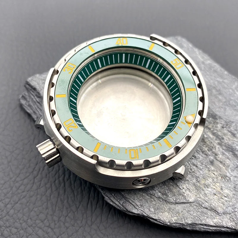 47mm 참치캔 시계 케이스 포함 사파이어 글라스 7S 4R NH35 NH36 오토매틱 무브먼트 20ATM 방수 남성 다이빙 케이스