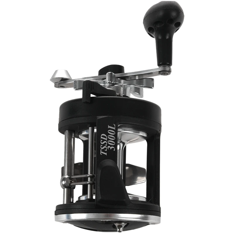 

3,8: 1 3BB бобина для троллинга, рыболовная катушка TSSD 3000L, черная, Для Правшей, для морской рыбалки, катушка для заброса приманки в соленой воде