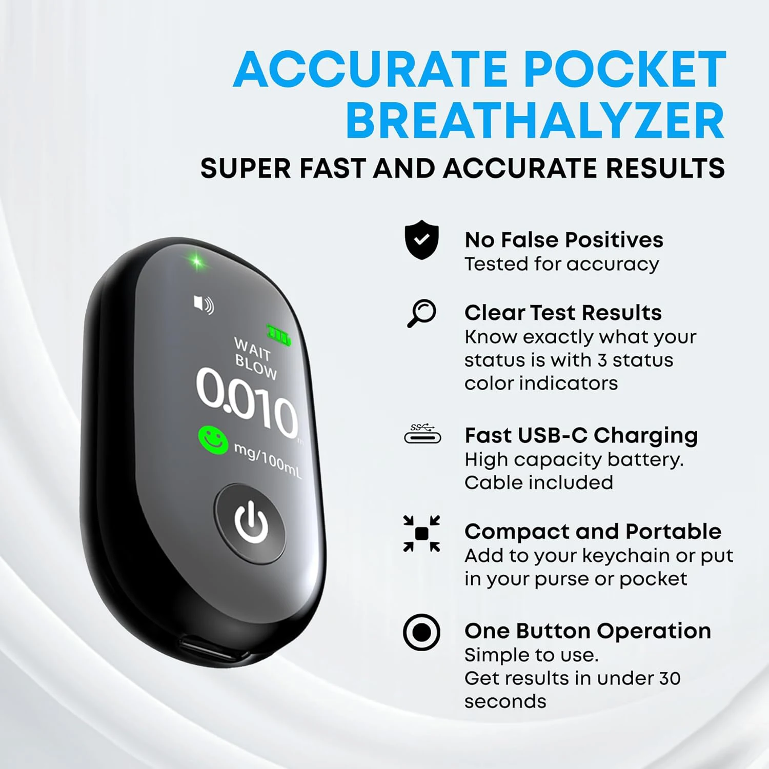 Alcohol Tester Breath Alcohol Tester Portable Mini Digital Breath Alcohol Tester Professional Breathalyzer With LCD Display Electronic Alcohol Tester