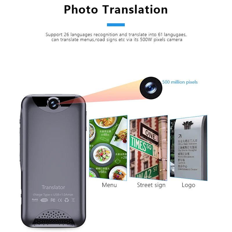New T7 Smart Connect with WiFi 4G Hotspot SIM Translator Offline Instant Translate 138 Languages Support Photo Translation