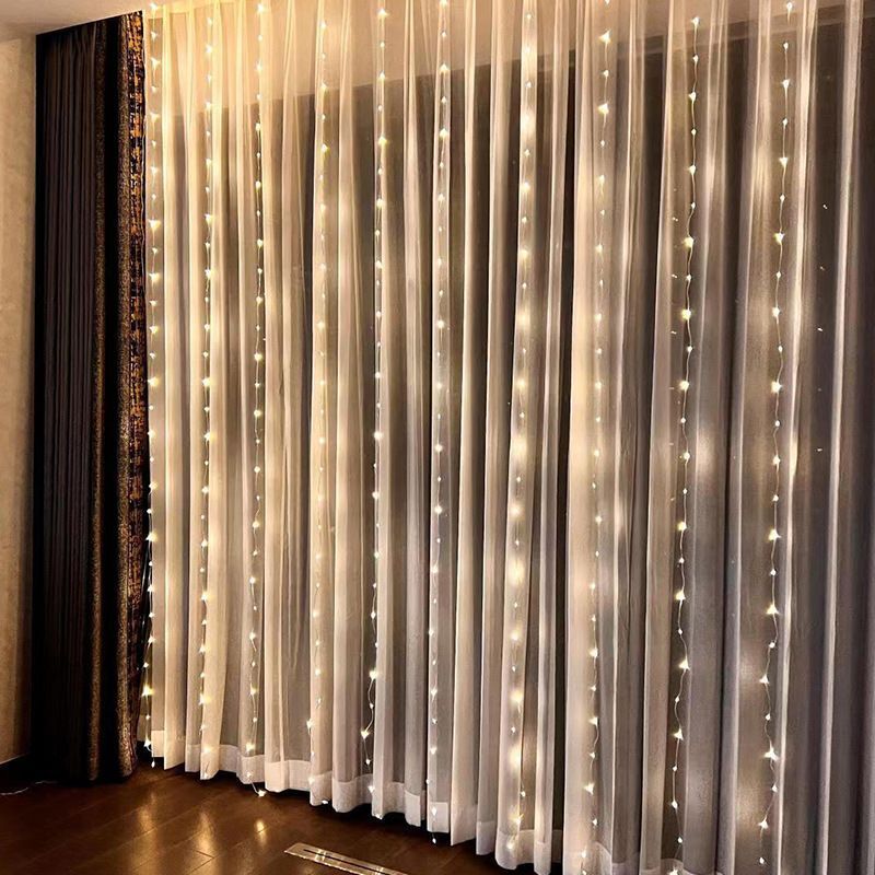 LED Curtain Garland on the Window USB String Lights 2025 Christmas Decor New Year Decoration Decor for Home Christmas Tree Decor