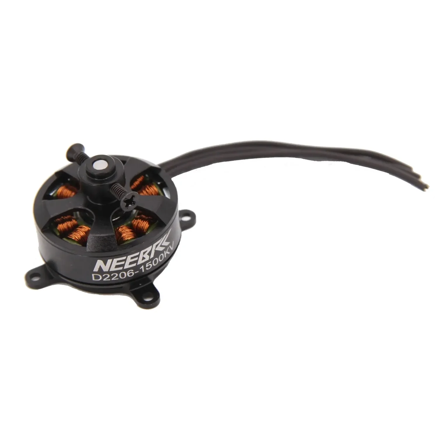 Vue latérale du moteur RC brushless 1500KV, dissipateur thermique anodisé