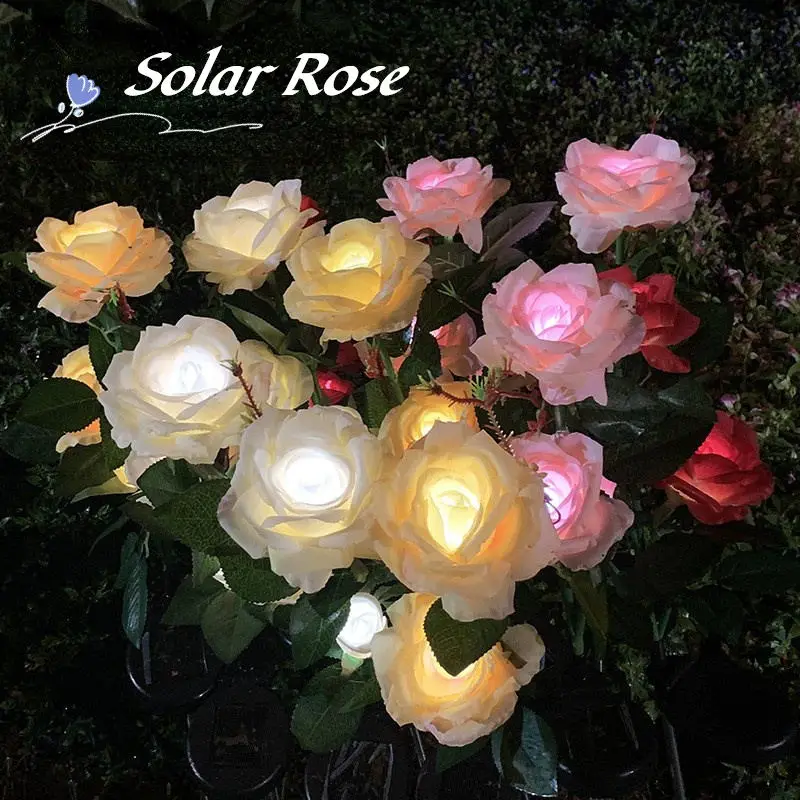 Solar-Rose-Flower-Light-LED-Outdoor-Landscape-Lawn-Lamp-IP65-Waterproof ...