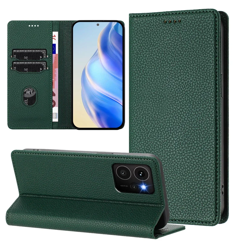 Magnetic Leather Wallet Flip Case - Premium Retro Cover