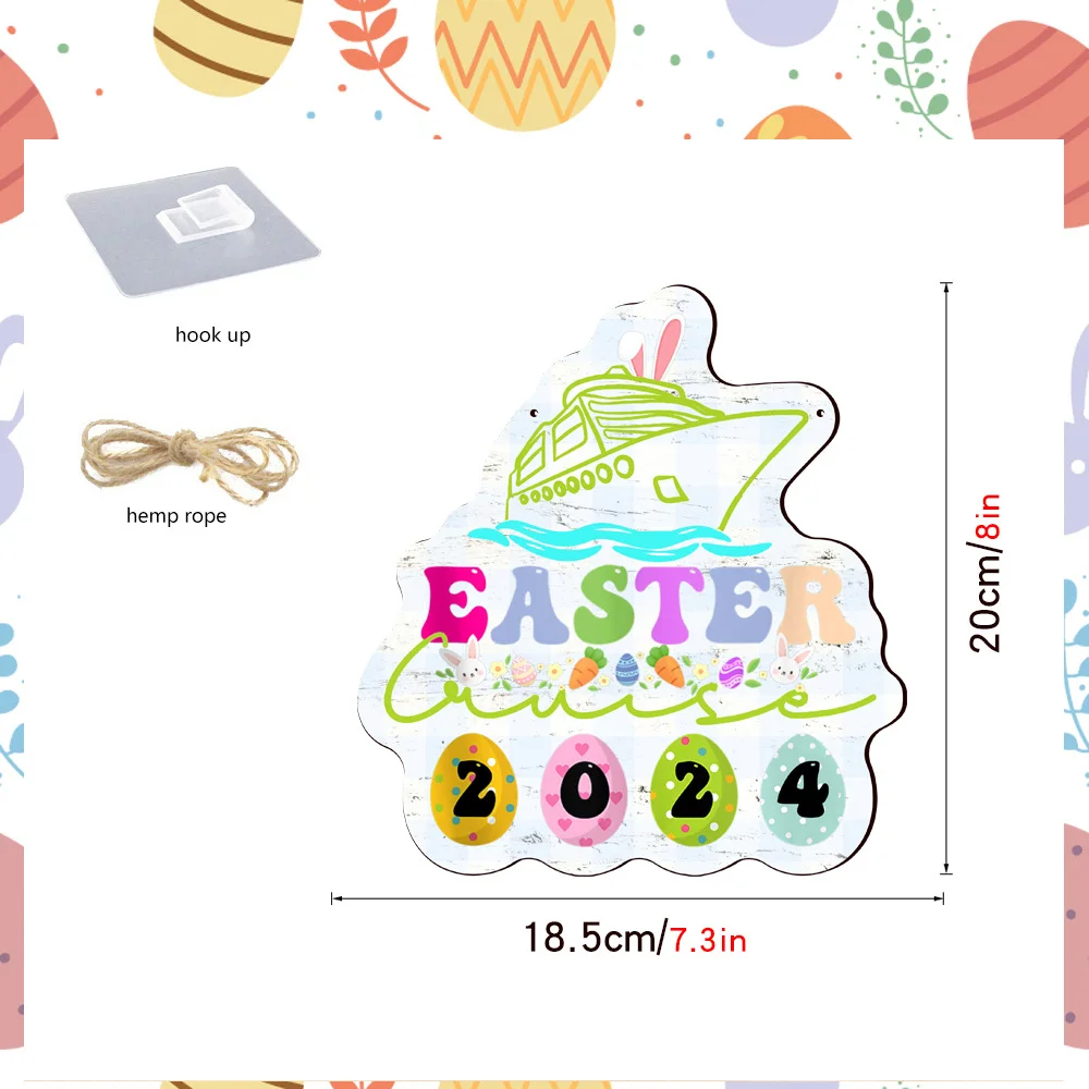 

Easter Listing Decor Decoration Hangings Wood Sign Plaque Eggs Doorplate Travel