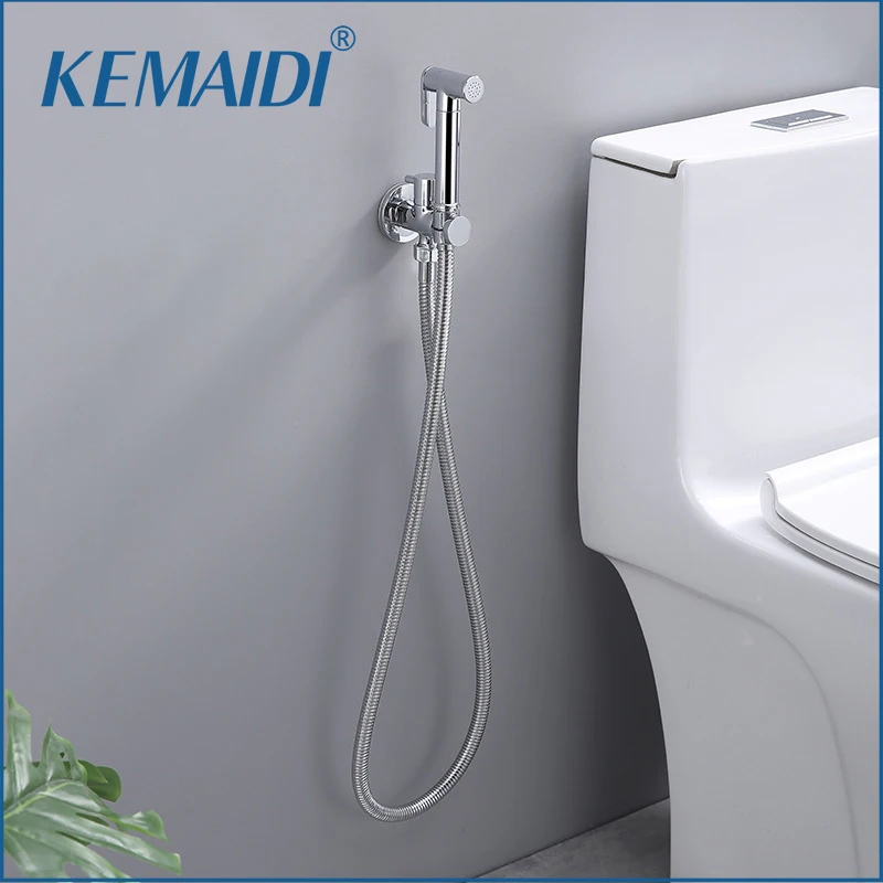 

KEMAIDI Bathroom Bidet Faucets Wall Mount Bidet Sprayer for Toilet Handheld Bidet Attachment Set for Feminine Pets and Baby