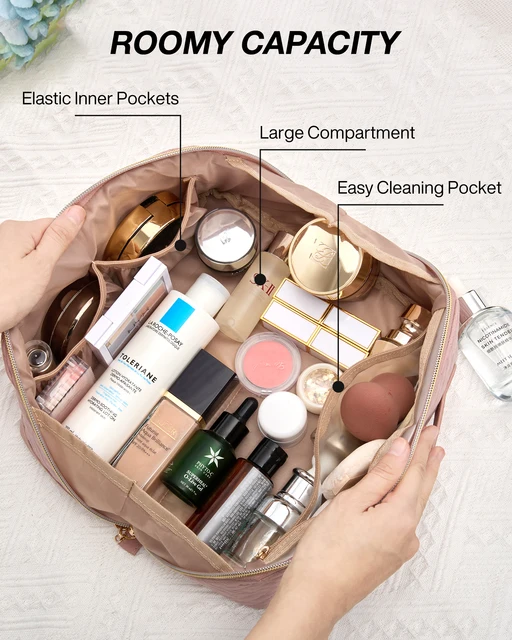 china mini travel makeup bag dealer XIAOLER Small Pouch, Double Zipper Cosmetic Bag, Makeup Bag, Cute Makeup for Purse, Toiletry Bag (Black) : Beauty & Personal Care and 2 flexible compartments china cosmetic travel bags manufacturers