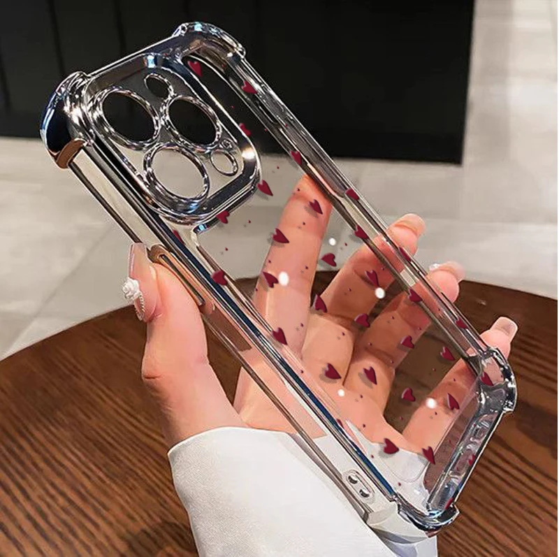 Plating Little Love Heart Phone Case Cover