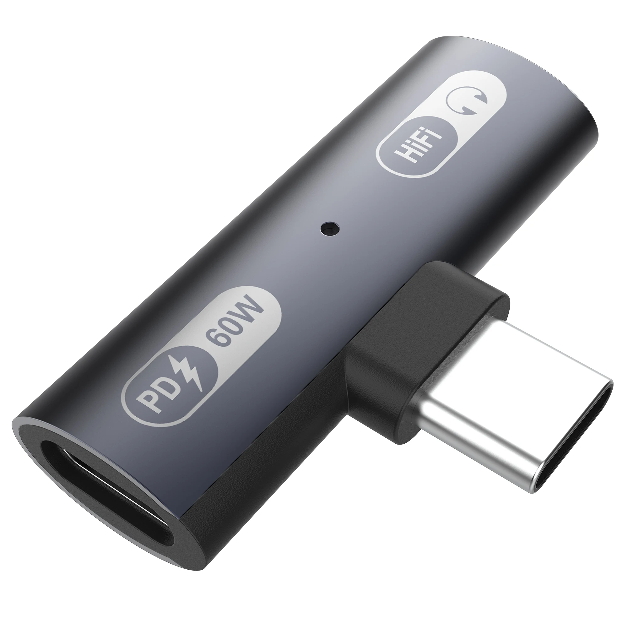 High-Power Dual Function Type C Splitter with Fast Charging and Audio Support