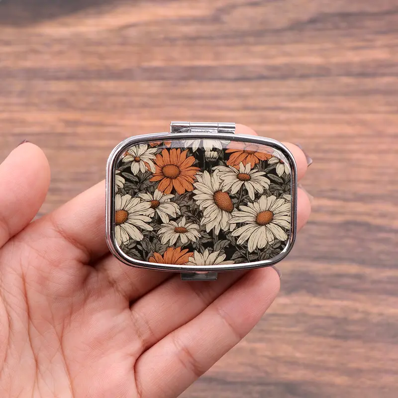 Van Gogh Art Mini Pill Box 2-Compartment Medicine Pill Organizer Household Portable Medicine Storage Box Travel Jwelery Gift - Image 14