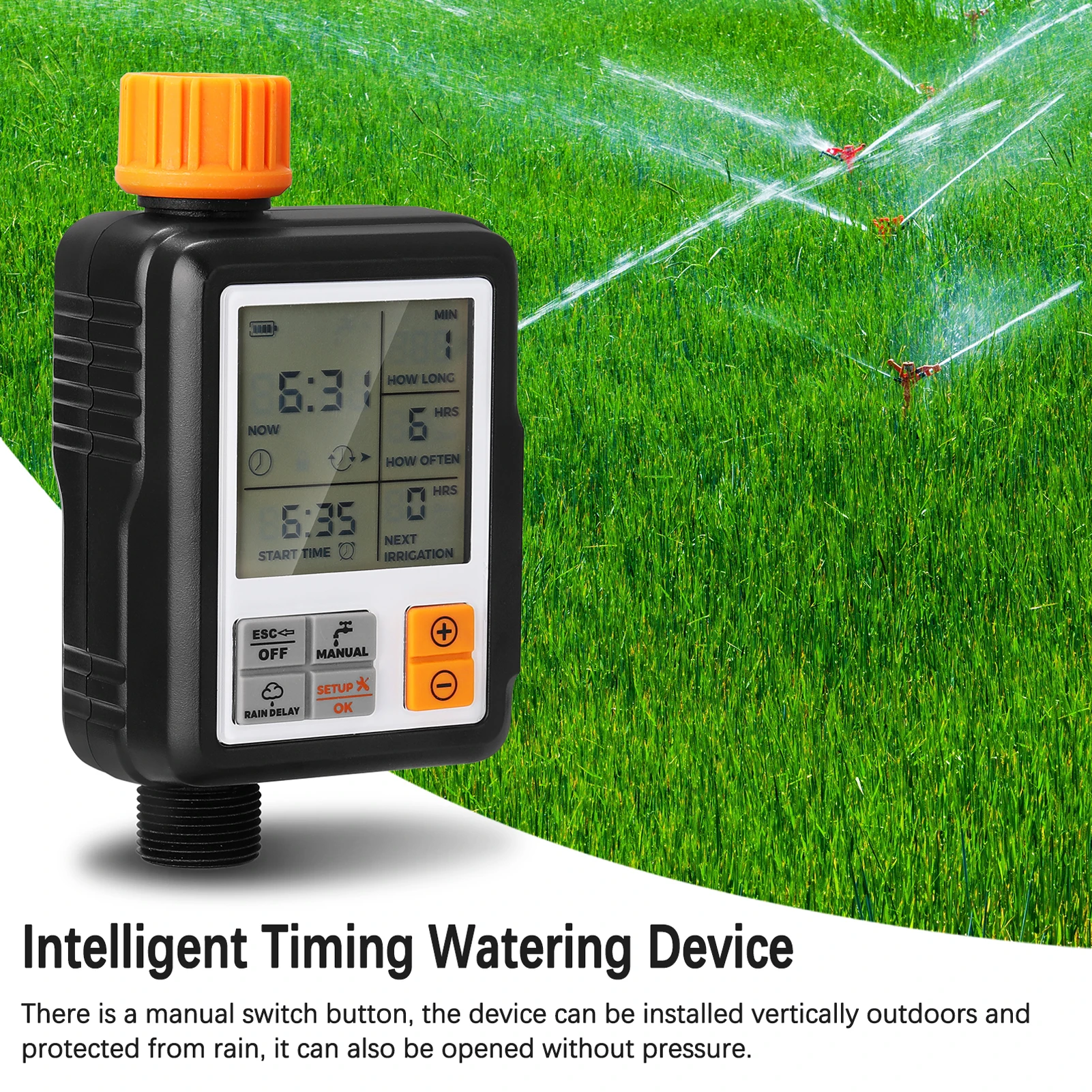 LCD Screen Timing Watering Device Automatic Irrigation Water Timer Garden Sprinkler Controller Intelligent Watering Timer drip irrigation kit with pump