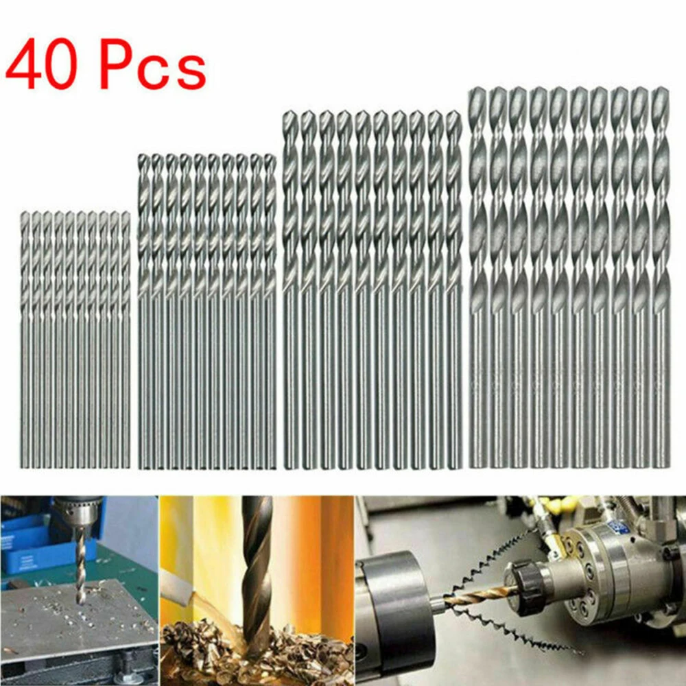 

Accessories Durable Useful Drill Bits Titanium Coated Repair Shank 0.5-2mm Supplies Tool 40pcs Craft Equipment