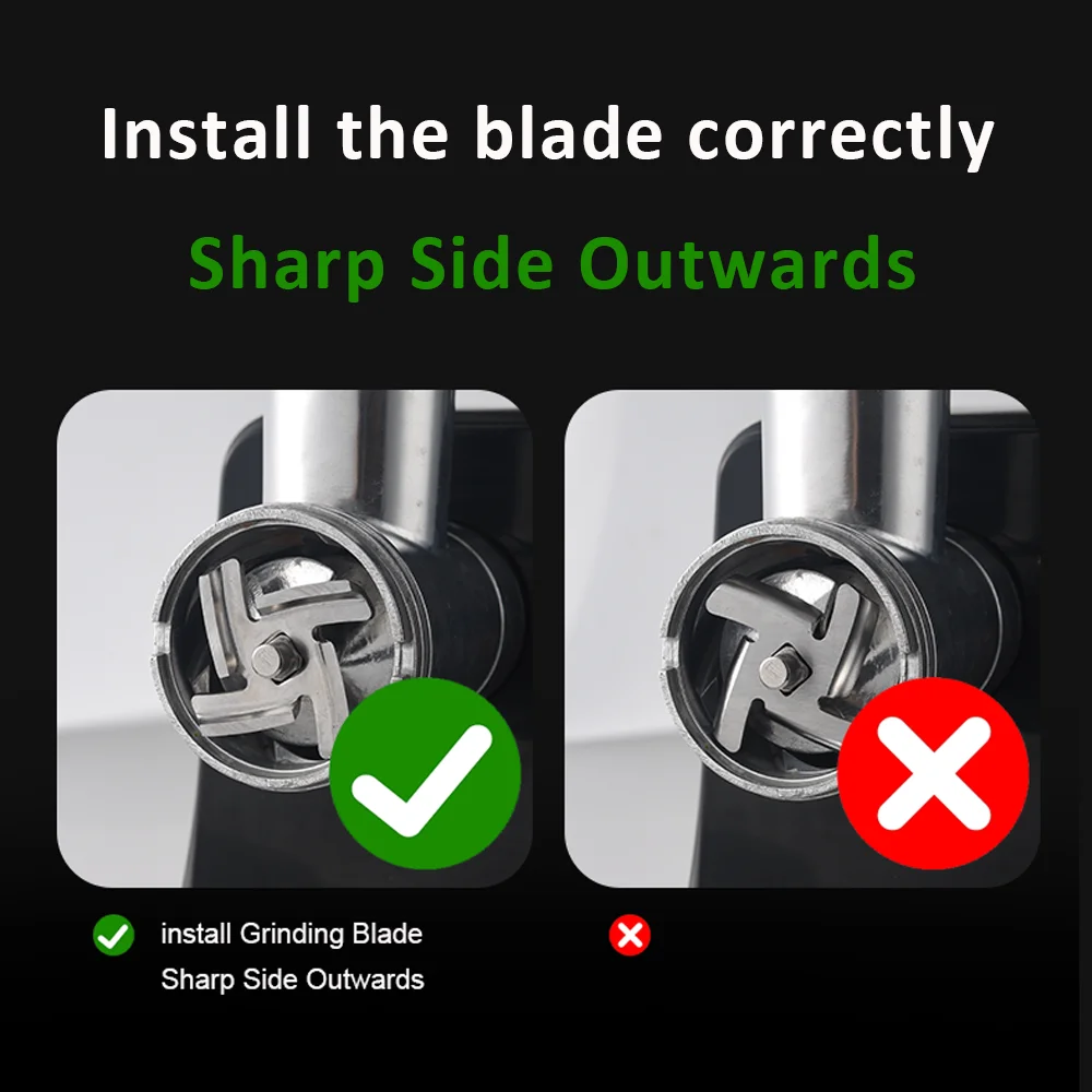 Meat Grinder Blade Stainless Steel Food Grinder Accessories #5 Meat Knife Cutter Compatible for Braun Panasonic electric meat grinder