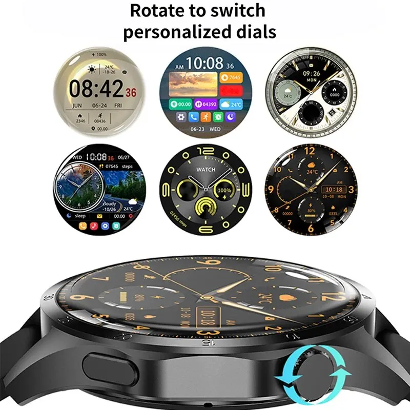 화웨이 GT4 프로 + 스마트 워치 남성용 시계, AMOLED HD 스크린, 블루투스 통화, IP68 방수, GPS, NFC, 심박수 스마트워치, 2024