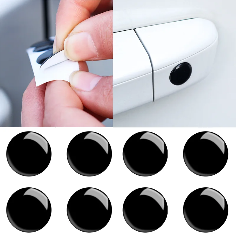

4/20/40pcs Universal Car Door Lock Cover Car Door Keyhole Sticker Keyhole Decals Protection Self-adhesive Protective Decor Decal