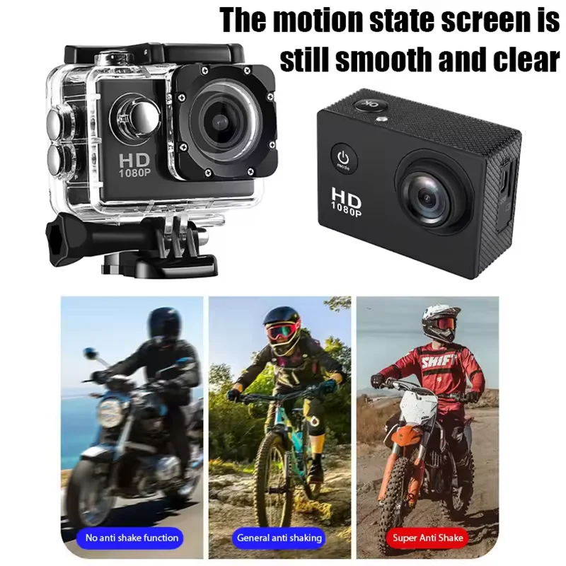 1080P Ultra HD Action Camera 2MP 900mAh Underwater Waterproof Case Outdoor Sports Helmet Video Recording Cameras