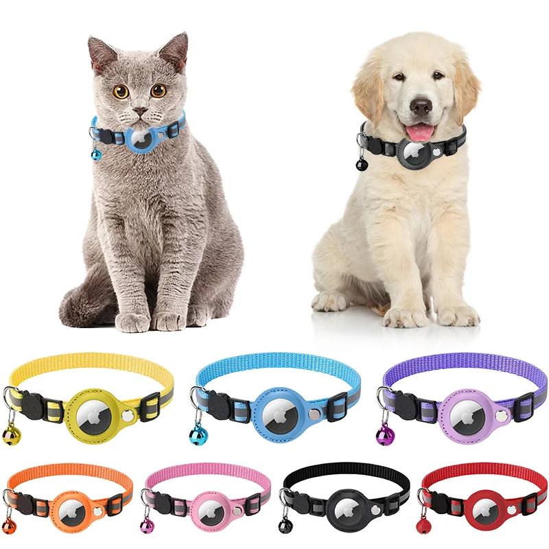 

Anti-Lost Pet Cat Collar For The Apple Airtag Protective Tracker Anti Lost Positioning Collar WaterProof Reflective Pet Collars