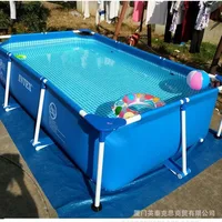 Piscine hors sol INTEX pour le plaisir en famille dans la cour, piscine à structure en acier durable pour enfants et adultes, installation facile, résistante aux perforations, piscine de jardin pour jeux aquatiques estivaux, plusieurs tailles 4