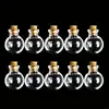 E74E 10pcs Mini Glass Bottles with Cork Stopper Transparency Fillable Organizers for Kindergarten Kid Girl Boys DIY Ornaments 4