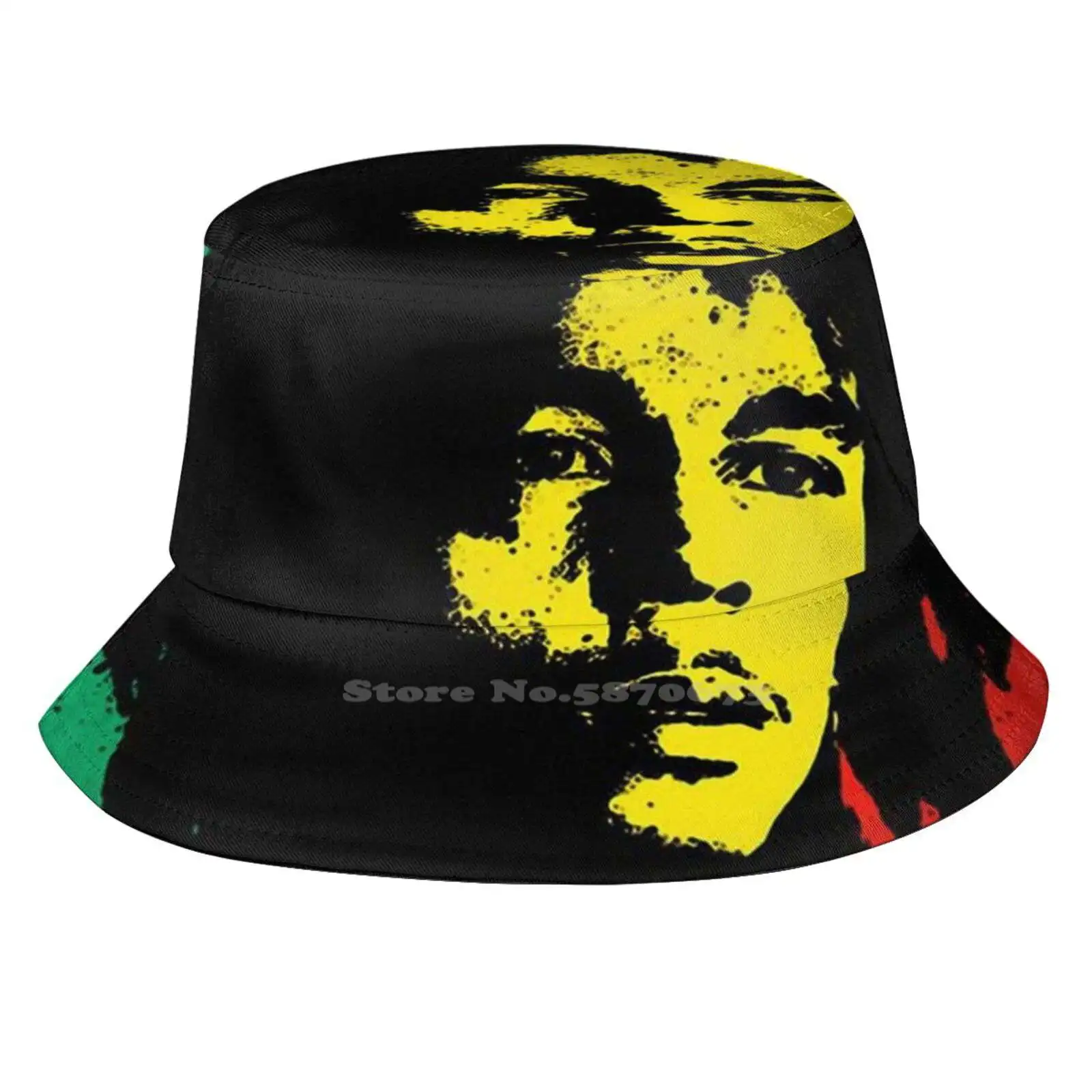 Outdoor Sun Fishing Panama Hats Art Reggae Giamaica Reggae Red Gold E Green Marley Art Robert