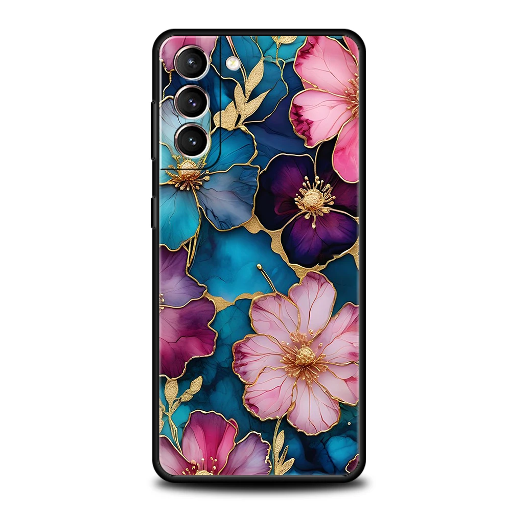 Colorful Flower Silicone Phone Case Cover