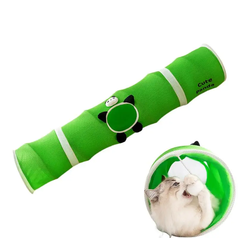 

Складной интерактивный туннель для кошек, складная игрушка для кошек, туннель для тренировок, в комплекте мяч для щенков, котят на балконе