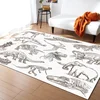 Cartoon Dinosaur Carpets for Living Room Home Decor Children's Room Anti-slip Crawling Mat Bedroom Bedside Foot Pad Doormat 3