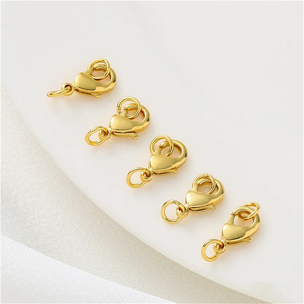 

14K gold clad 18K lobster clasp with double closed loop connecting clasp diy handmade necklace bracelet jewelry accessories