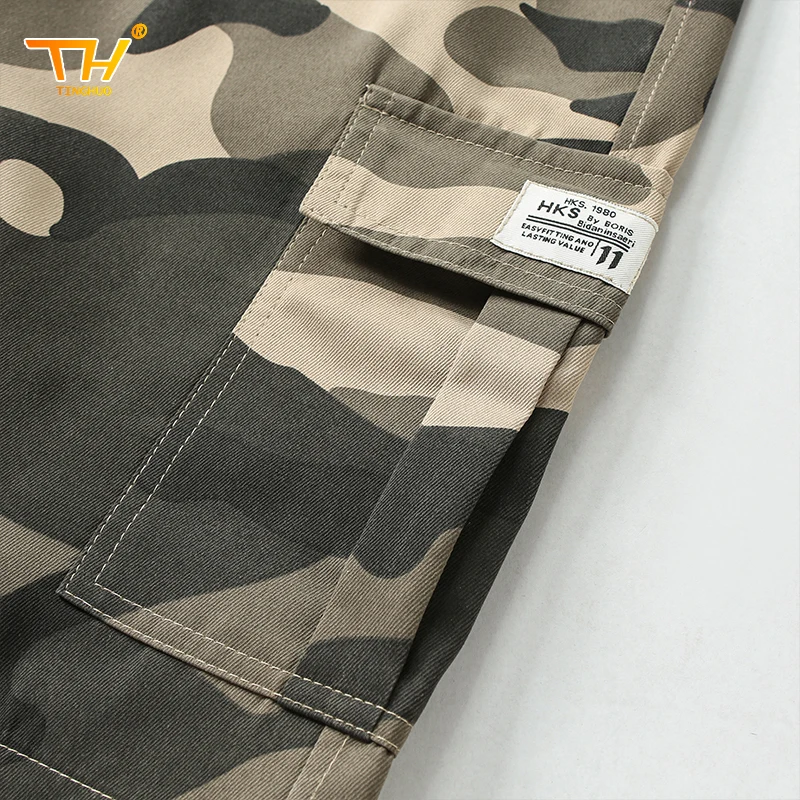Summer Men's casual shorts camouflage loose large size sports shorts men's breathable sweat absorption vacation beach pants 6
