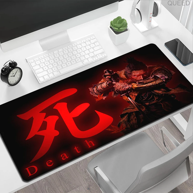 

S-Sekiro Shadows Die Twice Wolf Mouse Pad Gaming XL Custom Home HD Mousepad XXL Mouse Mat Natural Rubber Carpet Office Mouse Mat
