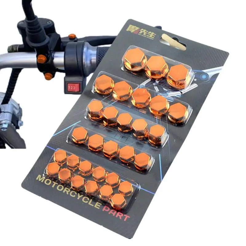 

Винтовая крышка для мотоциклетной головки, 5 цветов, декоративная крышка для фотоболта, 30 шт./комплект, крышки для мотоциклетных винтов, болтов, нержавеющие