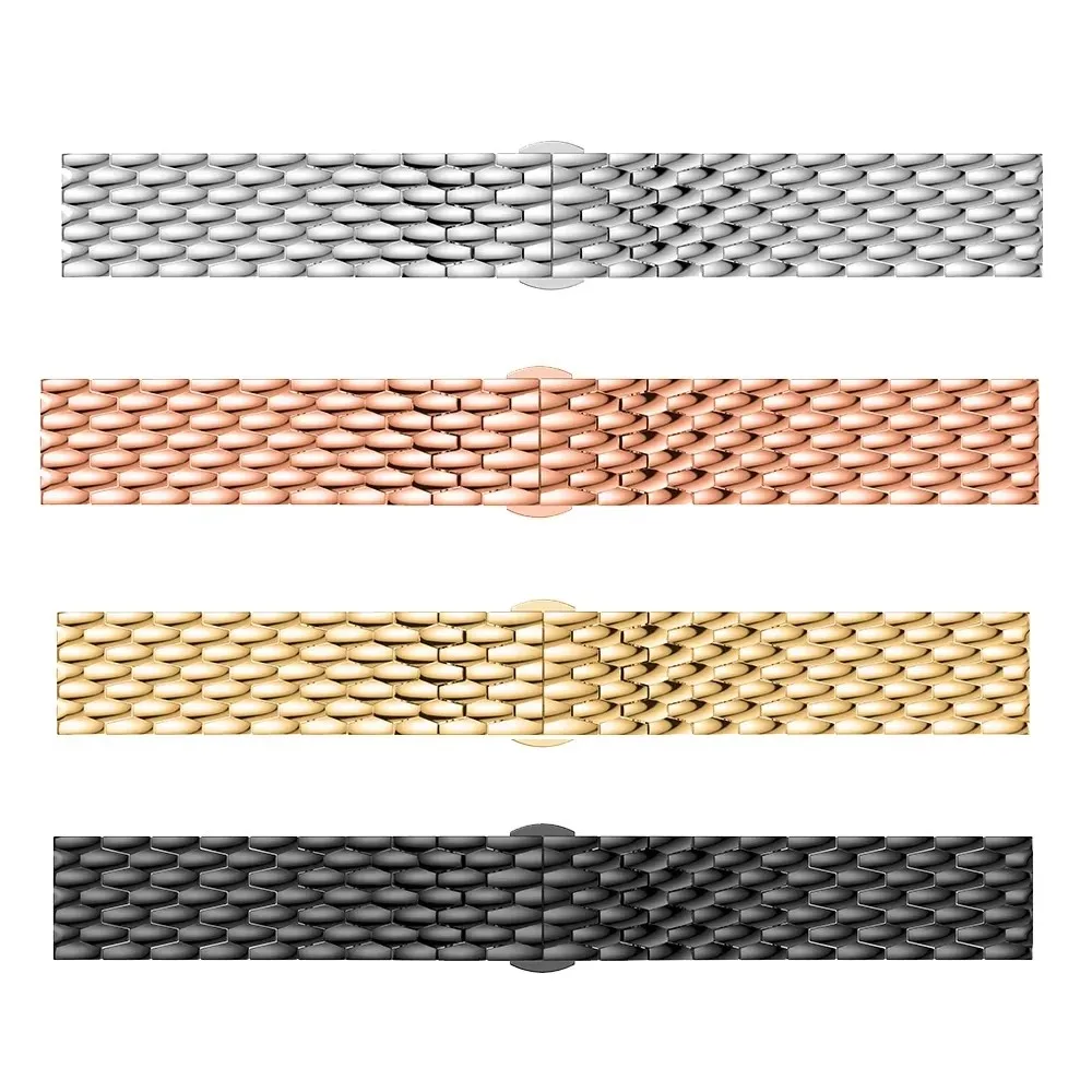 Stainless Steel Dragon Pattern Metal Wristband Bracelet - 22mm