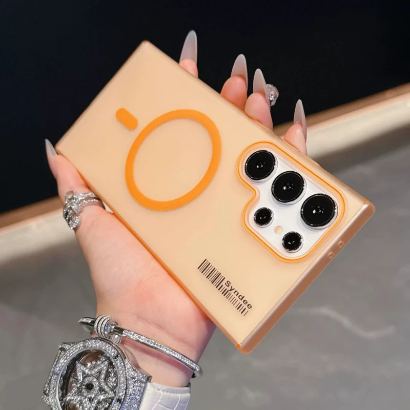 Luxury Matte Double Color Magnetic Charger Ultra Slim Case