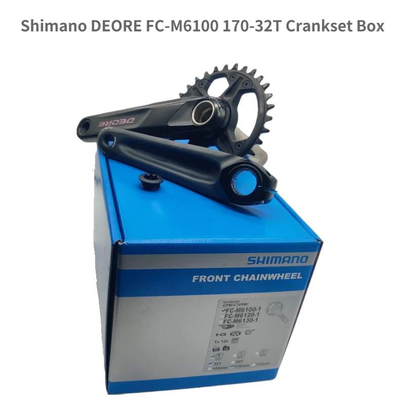 SHIMANO DEORE FC M6100 Crankset M6100 1x12 Speed 32T 170MM 175MM Original Box| | - AliExpress