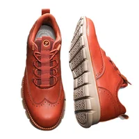 Chaussures d'été pour hommes grandes tailles avec semelle en caoutchouc souple et fonction antidérapante, surface en cuir tendance, chaussures de sport pour hommes 3
