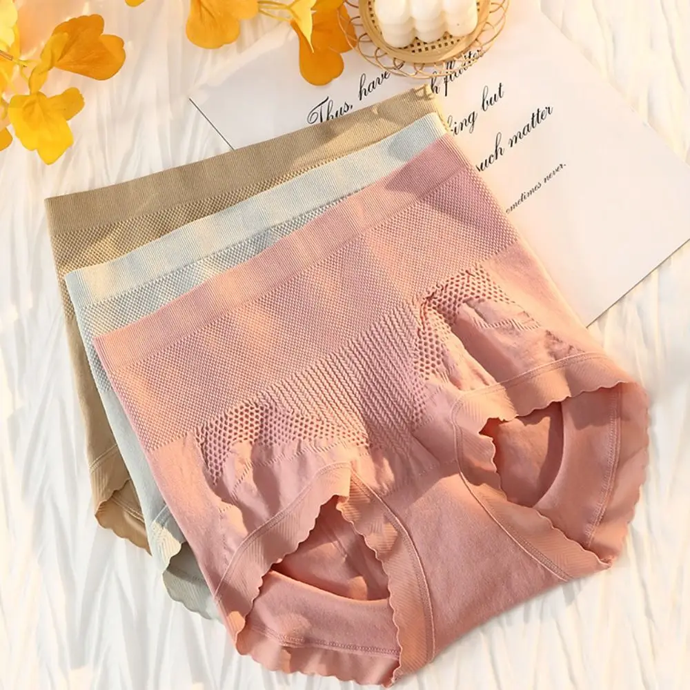 

Large Size High Waist Panties Women Solid Color Brief Body Shaper Knicker Cotton Crotch Seamless Underpant Buttock Lift Lingerie